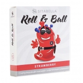 Стимулирующий презерватив-насадка Roll   Ball Strawberry - Sitabella - купить с доставкой в Грозном