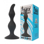 Чёрная анальная втулка со скошенным кончиком - 11 см. - Sex Expert