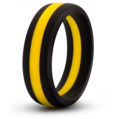 Черно-желтое силиконовое эрекционное кольцо Silicone Go Pro Cock Ring - Blush Novelties - в Грозном купить с доставкой