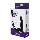 Черный вибромассажер простаты P-PLEASER W ERECTION ENHANCE - Dream Toys - в Грозном купить с доставкой