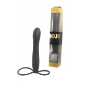 Черная насадка на пенис для двойной стимуляции Mojo BlackJack - 15 см. - Seven Creations - в Грозном купить с доставкой