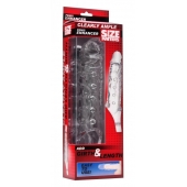 Прозразная закрытая насадка на пенис с поддержкой мошонки Clearly Ample Penis Enhancer - 22 см. - XR Brands - в Грозном купить с доставкой