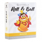 Стимулирующий презерватив-насадка Roll   Ball Banana - Sitabella - купить с доставкой в Грозном