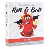 Стимулирующий презерватив-насадка Roll   Ball Cherry - Sitabella - купить с доставкой в Грозном