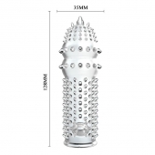 Закрытая прозрачная насадка Crystal sleeve - 14,2 см. - Erowoman-Eroman - в Грозном купить с доставкой