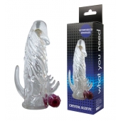 Закрытая прозрачная вибронасадка на пенис Crystal Sleeve Vibe - Erowoman-Eroman - в Грозном купить с доставкой