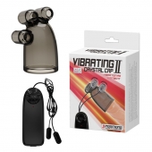 Дымчатая насадка-мастурбатор с вибрацией Vibrating Crystal Cap II - Baile - в Грозном купить с доставкой