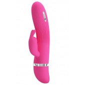 Розовый вибратор Ingram с электростимуляцией - 19,2 см. - Baile - купить с доставкой в Грозном
