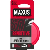 Ультратонкие презервативы в железном кейсе MAXUS Sensitive - 3 шт. - Maxus - купить с доставкой в Грозном