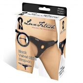 Черные плюшевые трусики для страпона - Lux Fetish - купить с доставкой в Грозном