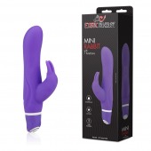 Фиолетовый силиконовый вибратор со стимулятором клитора - 21 см. - Erotic Fantasy