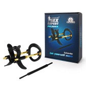 Черно-золотистый экстендер для пениса Sex Expert - Sex Expert - в Грозном купить с доставкой