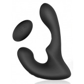 Черный силиконовый вибромассажер простаты с пультом ДУ - Sex Expert - в Грозном купить с доставкой