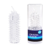 Закрытая рельефная насадка Crystal sleeve с усиками - 12 см. - Erowoman-Eroman - в Грозном купить с доставкой