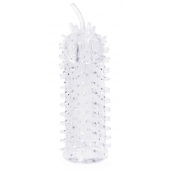 Закрытая рельефная насадка Crystal sleeve с усиками - 12 см. - Erowoman-Eroman - в Грозном купить с доставкой