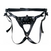 Черный пояс-трусики с насадкой  Soft-Принц  - 17 см. - LOVETOY (А-Полимер) - купить с доставкой в Грозном