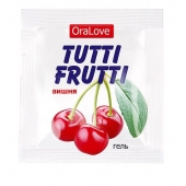 Пробник гель-смазки Tutti-frutti с вишнёвым вкусом - 4 гр. - Биоритм - купить с доставкой в Грозном