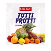 Пробник гель-смазки Tutti-frutti со вкусом тропических фруктов - 4 гр. - Биоритм - купить с доставкой в Грозном