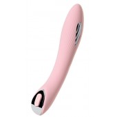 Розовый силиконовый вибратор с электростимуляцией TESLA G-POINT - 21 см. - ToyFa - купить с доставкой в Грозном