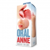 Телесный мастурбатор-ротик с язычком Oral Anne - Blush Novelties - в Грозном купить с доставкой