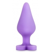 Фиолетовая анальная пробка Naughty Candy Heart Do Me Now - 8,9 см. - Blush Novelties - купить с доставкой в Грозном