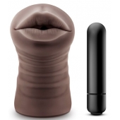 Коричневый мастурбатор-ротик Heather - Blush Novelties - в Грозном купить с доставкой