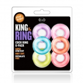 Набор из 6 эрекционных колец King of the Ring - Blush Novelties - в Грозном купить с доставкой