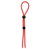 Красное лассо на пенис с двумя бусинами STRETCHY LASSO CAGE - Dream Toys - в Грозном купить с доставкой