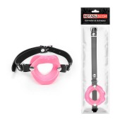 Розовый кляп-губки на черном ремешке - Notabu - купить с доставкой в Грозном