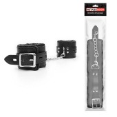 Черные оковы на металлических карабинах - Notabu - купить с доставкой в Грозном