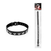 Черный ошейник с серебристыми ромбиками - Notabu - купить с доставкой в Грозном