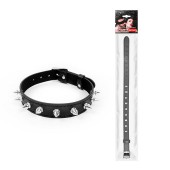 Черный ошейник с серебристыми шипами - Notabu - купить с доставкой в Грозном