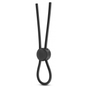 Черное силиконовое лассо на пенис SILICONE LOOP COCK RING - Blush Novelties - в Грозном купить с доставкой