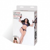 Чёрные манжеты для фиксации на кровати Bondage Bed Strap - Lux Fetish - купить с доставкой в Грозном