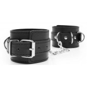 Черные оковы на регулируемых ремешках с цепочкой - Notabu - купить с доставкой в Грозном