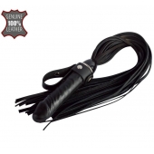 Черная плеть  Ковбой  с ручкой-фаллосом - 55 см. - Sitabella - купить с доставкой в Грозном