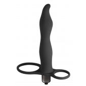 Черная вибронасадка для двойного проникновения Flirtini - 15,9 см. - Lola Games - купить с доставкой в Грозном