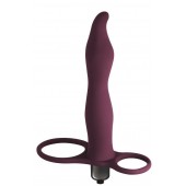 Бордовая вибронасадка для двойного проникновения Flirtini - 15,9 см. - Lola Games - купить с доставкой в Грозном