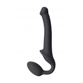 Черный безремневой страпон Silicone Bendable Strap-On S - Strap-on-me - купить с доставкой в Грозном