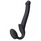 Черный безремневой страпон Silicone Bendable Strap-On S - Strap-on-me - купить с доставкой в Грозном