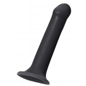 Черный фаллос на присоске Silicone Bendable Dildo L - 19 см. - Strap-on-me - купить с доставкой в Грозном