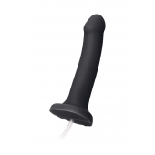 Черный фаллос с имитацией эякуляции Silicon Cum Dildo L - 19,6 см. - Strap-on-me - купить с доставкой в Грозном