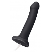 Черный фаллос с имитацией эякуляции Silicon Cum Dildo L - 19,6 см. - Strap-on-me - купить с доставкой в Грозном