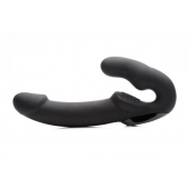 Черный безремневой страпон Urge Silicone Strap On с пультом ДУ - 24 см. - XR Brands - купить с доставкой в Грозном
