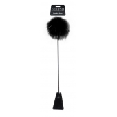 Черный стек Feather Crop с пуховкой на конце - 53,3 см. - Pipedream - купить с доставкой в Грозном