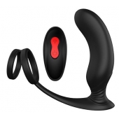 Черный массажер простаты REMOTE P-PLEASER - Dream Toys - в Грозном купить с доставкой