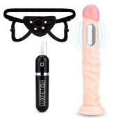 Регулируемые трусики с вибрирующей насадкой - 21 см. - Lux Fetish - купить с доставкой в Грозном