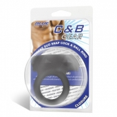 Черное двойное силиконовое кольцо С B GEAR - BlueLine - в Грозном купить с доставкой