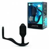 Черное эрекционное кольцо с анальным плагом Snug   Tug - b-Vibe - в Грозном купить с доставкой