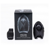 Темно-серый инновационный мужской осциллятор PULSE SOLO LUX с пультом ДУ - Hot Octopuss - в Грозном купить с доставкой